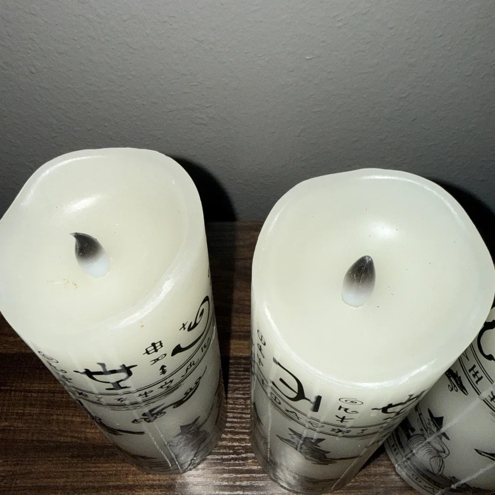 LED Black Flame Candle, 8